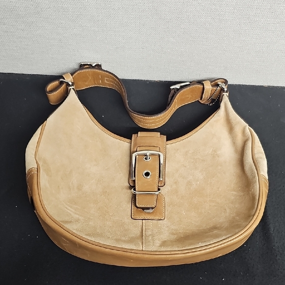 Coach Handbags - COACH 7559 SUEDE AND LEATHER HOBO BAG BFPM-02-036